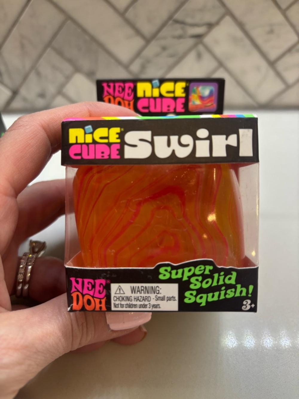 NeeDoh Hot Shots Kids Squish Toy Set and Nice Cube Swirl - Picture 2 of 3
